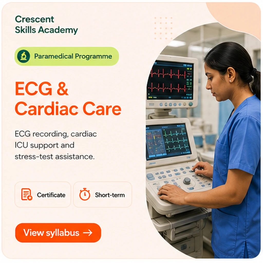 ECG and Cardiac Care Technician course card