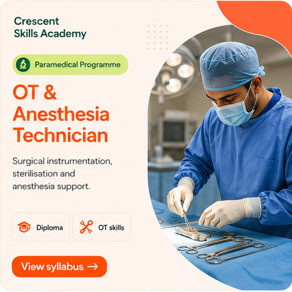 OT and Anesthesia Technician course card